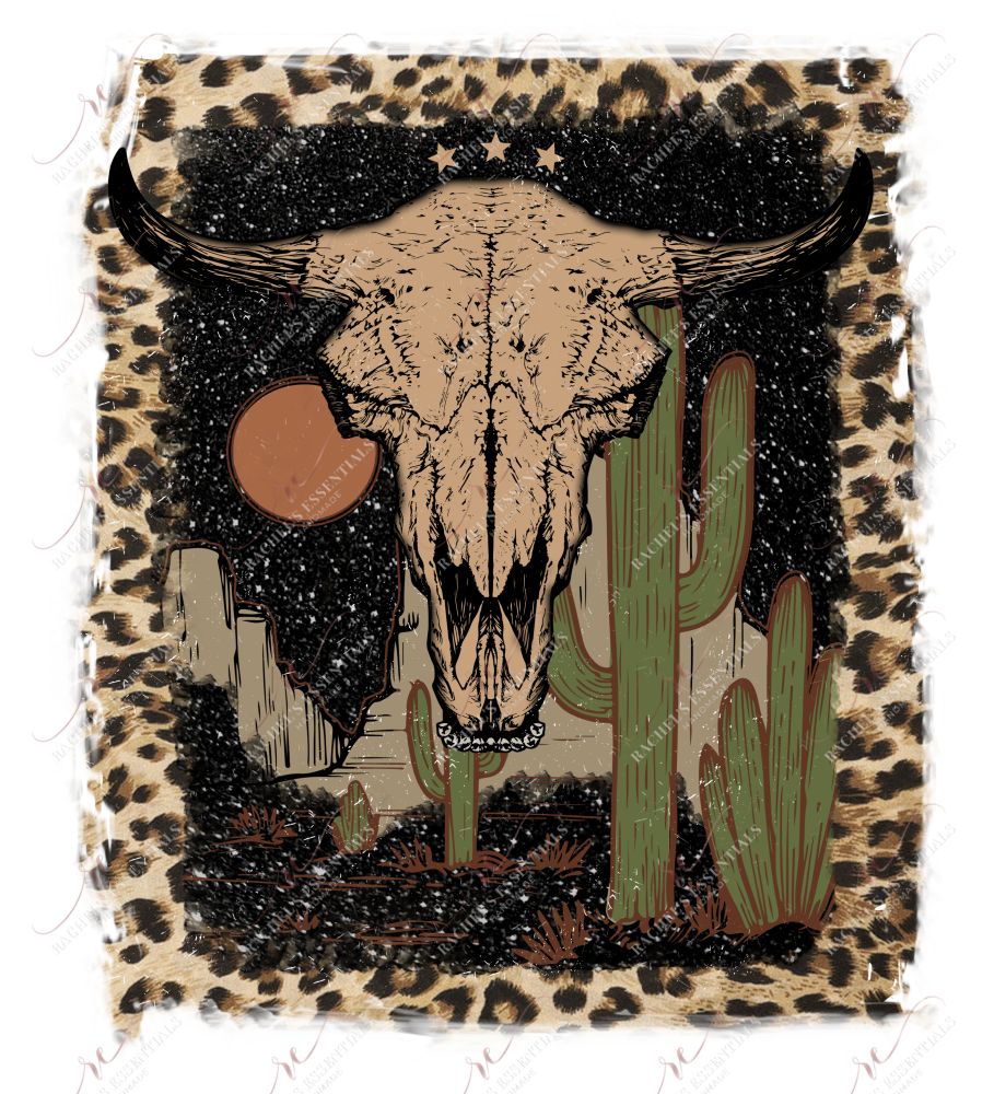 Leopard Buffalo Scene - Ready To Press Sublimation Transfer Print Sublimation