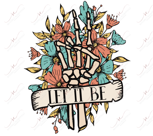 Let It Be Skeleton Hand - Clear Cast Decal