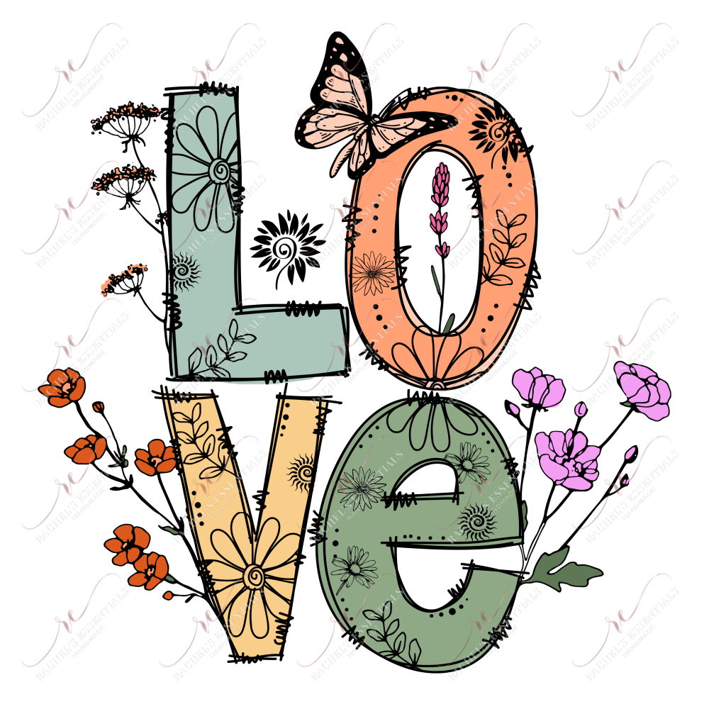 Love - Ready To Press Sublimation Transfer Print Sublimation