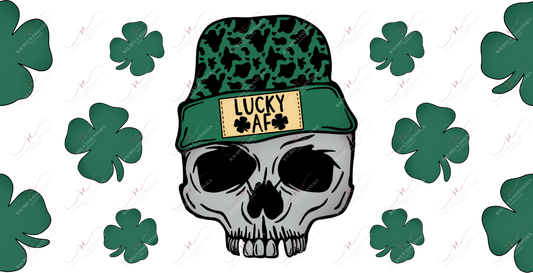 Lucky Af Cow Print - 16Oz Vinyl Libbey Wrap