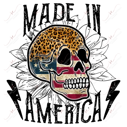Made In America Skull - Htv Transfer