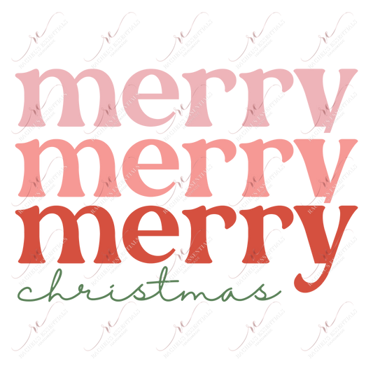 Merry Christmas - Clear Cast Decal