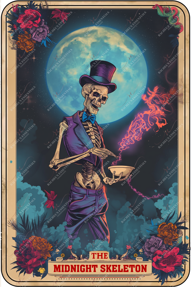 Midnight Skeleton - Ready To Press Sublimation Transfer Print Sublimation