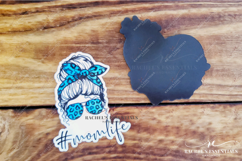 2.99 Mom Life Magnet Blue Leopard freeshipping - Rachel's Essentials