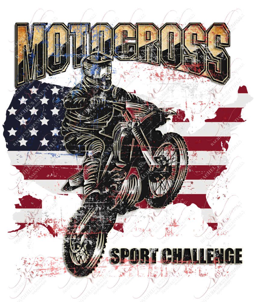 Motor Cross Sport Challenge - Ready To Press Sublimation Transfer Print Sublimation