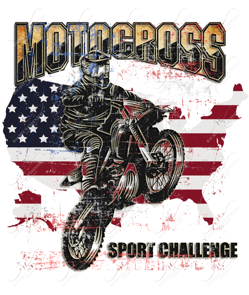 Motor Cross Sport Challenge - Ready To Press Sublimation Transfer Print Sublimation
