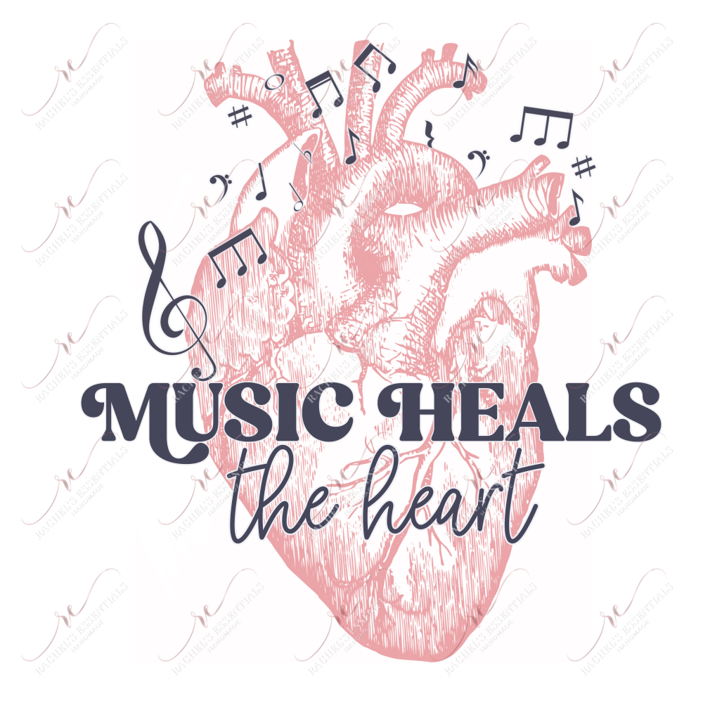 Music Heals - Clear Cast Decal