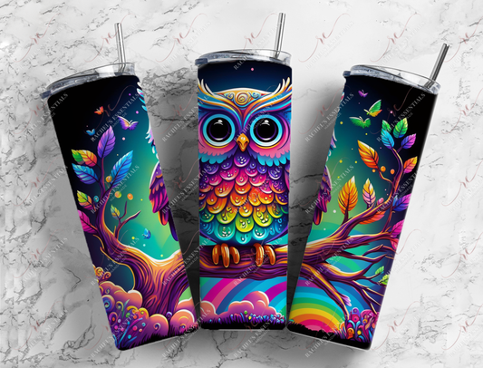 Neon Owl - Ready To Press Sublimation Transfer Print Sublimation