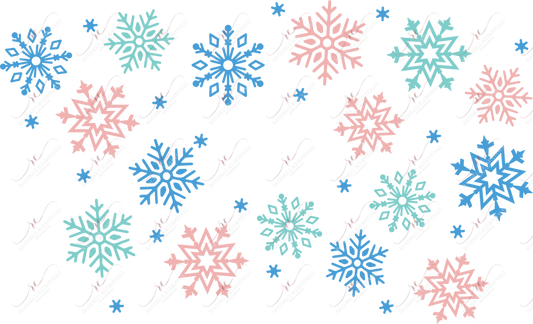 Pastel Snowflakes - Cold Cup Wrap Cup Wrap
