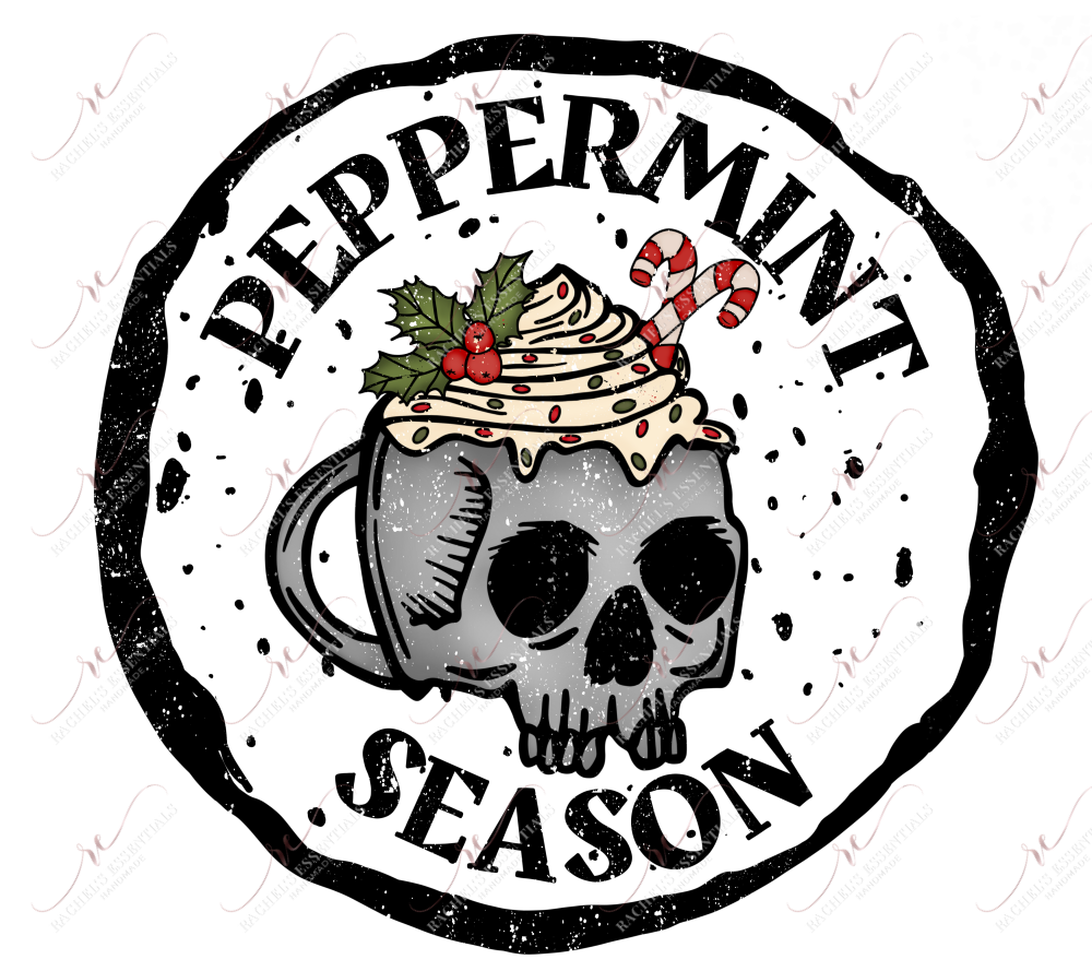 Peppermint Season - Ready To Press Sublimation Transfer Print Sublimation