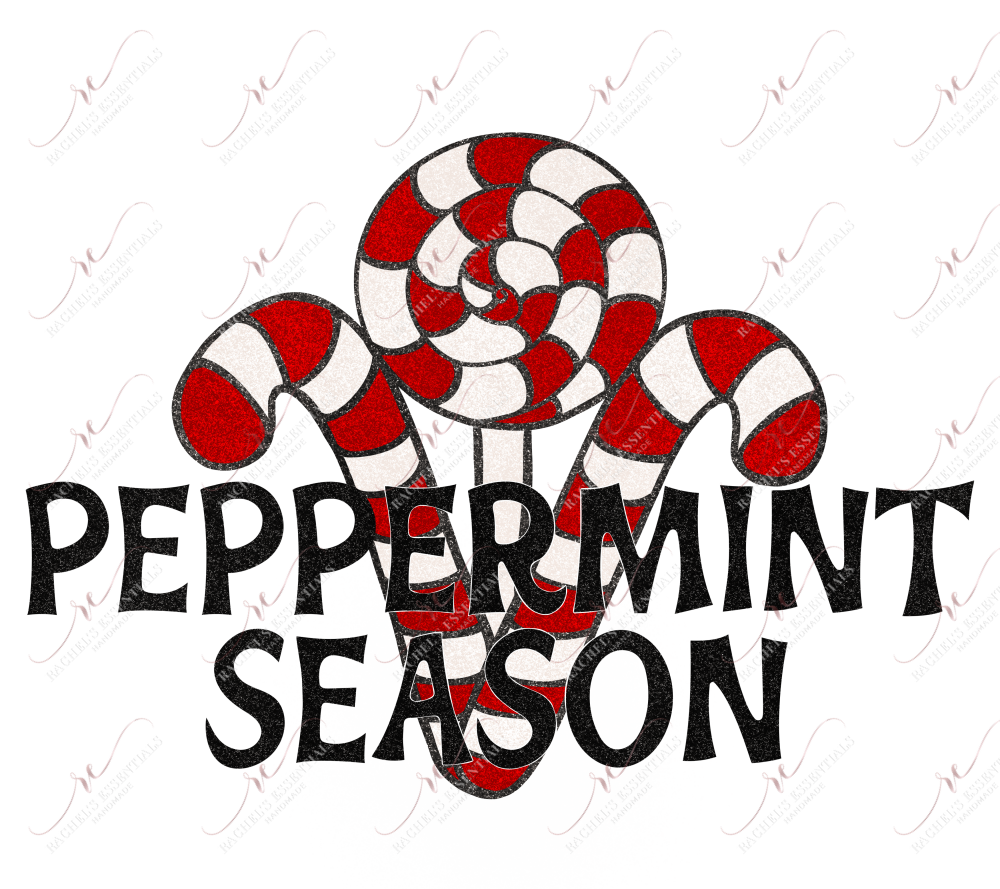 Peppermint Season - Ready To Press Sublimation Transfer Print Sublimation