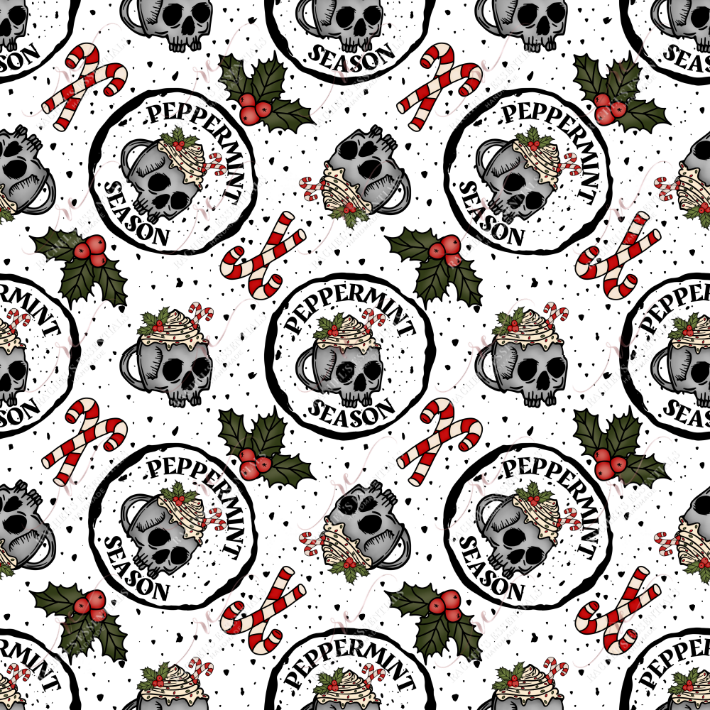 Peppermint Season - Ready To Press Sublimation Transfer Print Sublimation