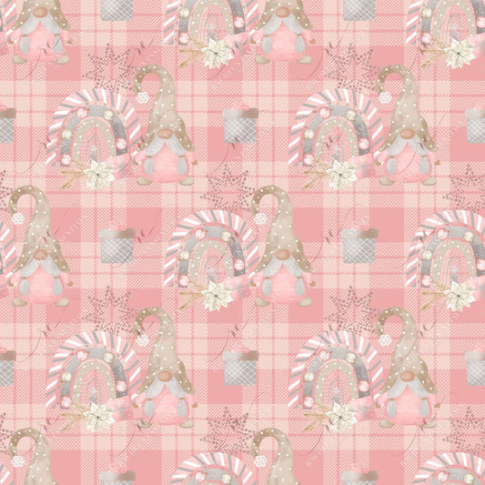 Pink Gnome Rainbow Plaid - Vinyl Wrap Vinyl