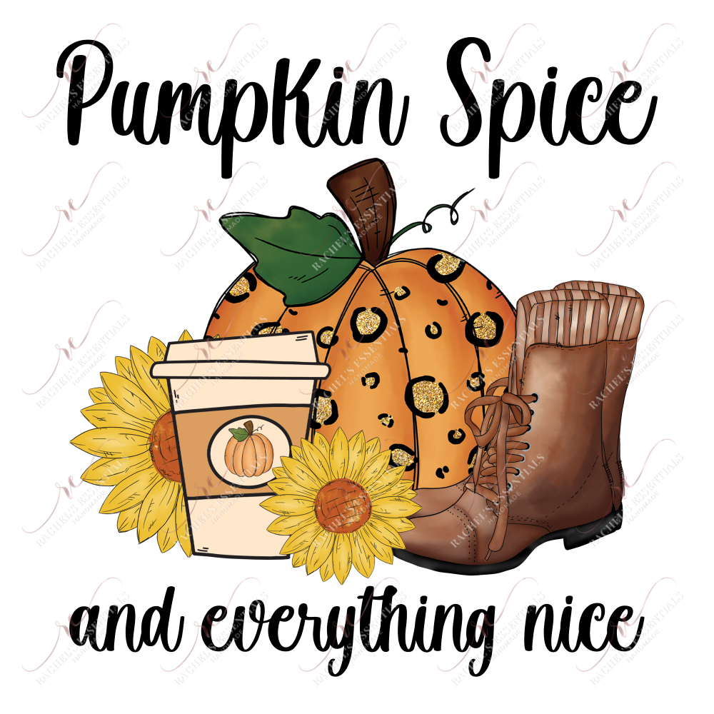 Sublimation 1.99 Pumpkin spice and everything nice - ready to press sublimation transfer print freeshipping - Rachel's Essentials