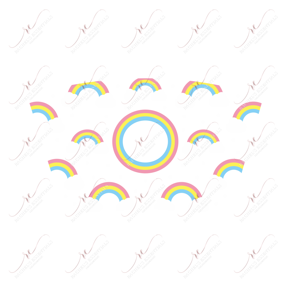 Rainbows (With White Clouds) - Cold Cup Wrap
