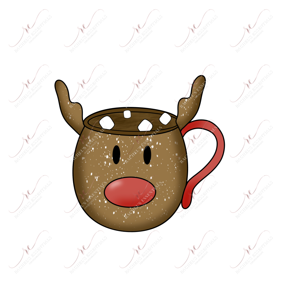 Reindeer Mug - Ready To Press Sublimation Transfer Print Sublimation