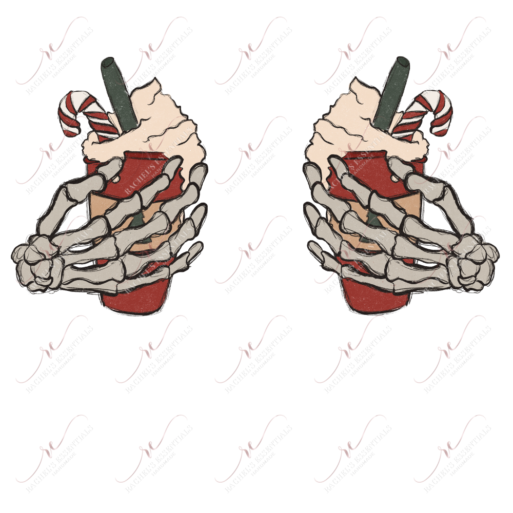 Skeleton Drinks - Ready To Press Sublimation Transfer Print Sublimation