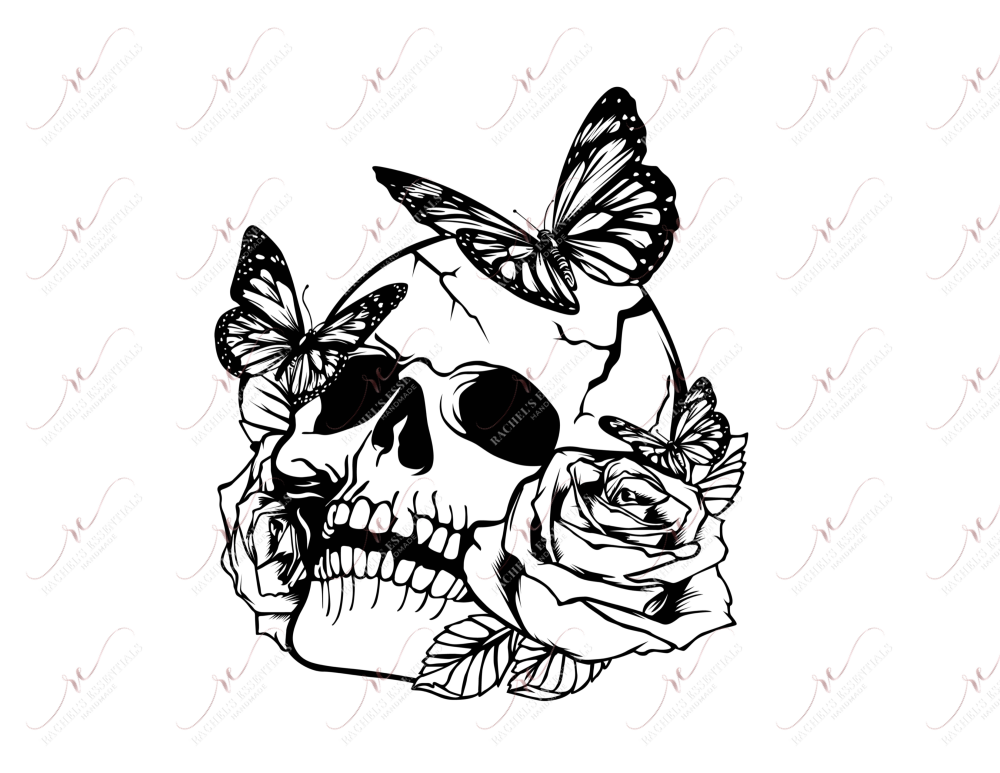 Skull - Clear Cast Decal