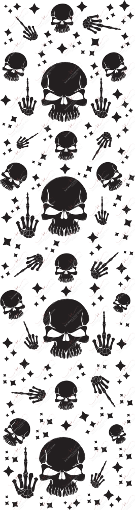 Skull Middle Finger - Vinyl Pen Wrap