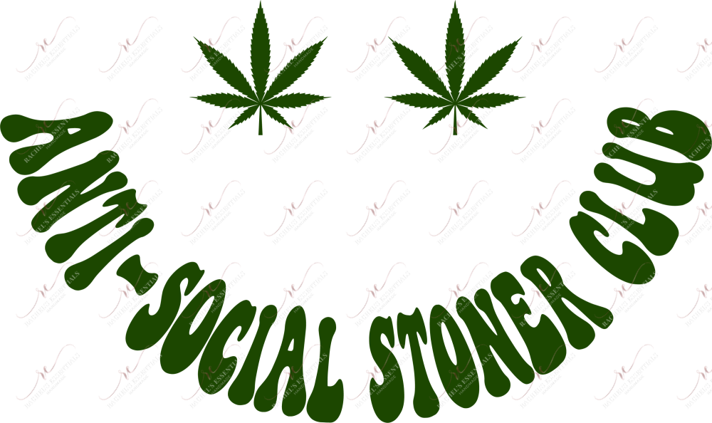 Smile Antisocial Stoners Club- Clear Cast Decal