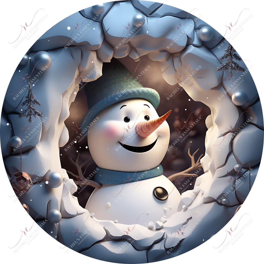 Snowman 3D Christmas Ornament 19 - Ready To Press Sublimation Transfer Print 11/23 Sublimation
