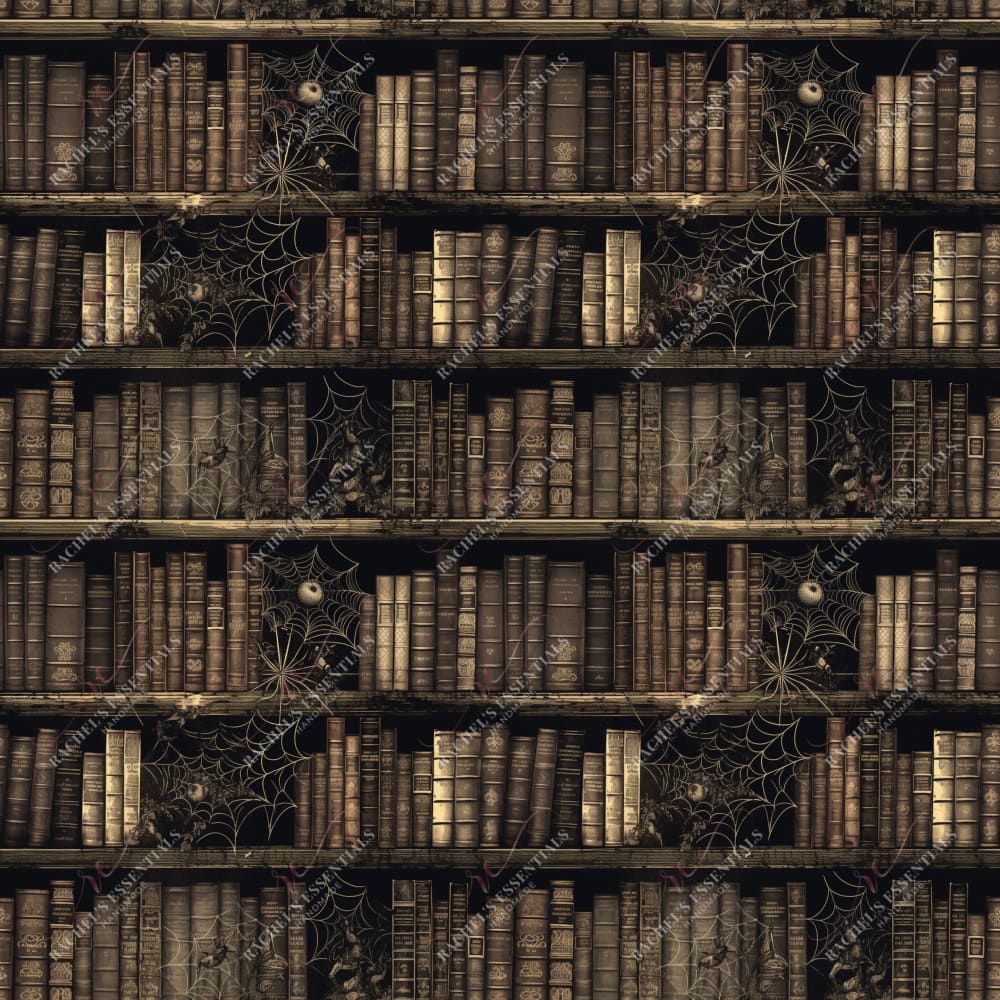 Spooky Library 3 - Ready To Press Sublimation Transfer Print Seamless 10/23 Sublimation