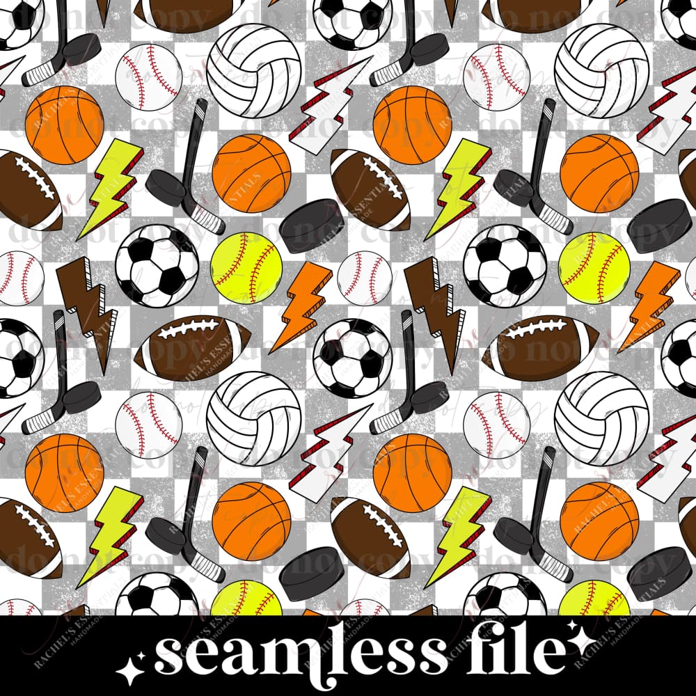 Sports Seamless Football Baseball Seamless Football Seamless