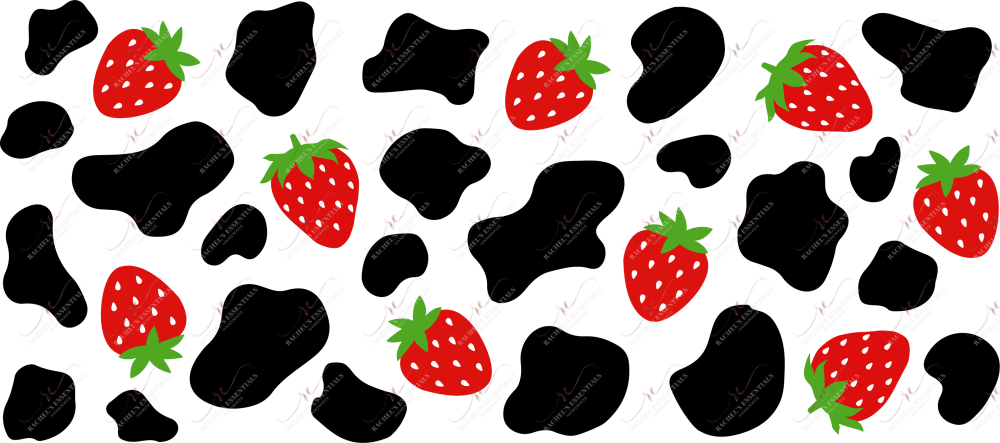 Strawberry Cow- 16Oz Vinyl Libbey Wrap