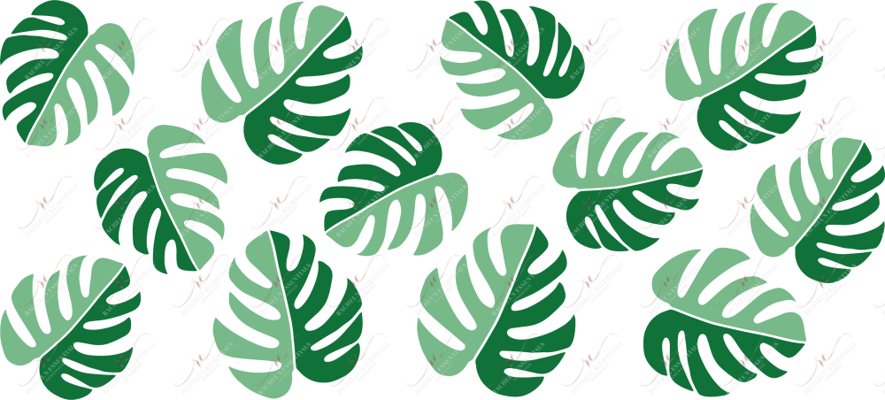 Leaves - 16Oz Glass Can Wrap Sublimation
