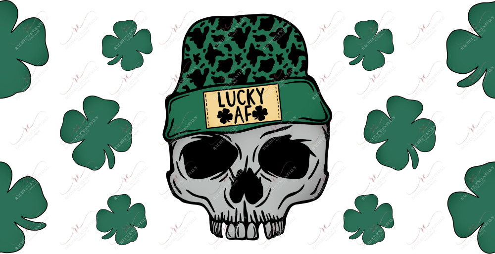 Lucky Af Cow Print - 16Oz Glass Can Wrap Sublimation