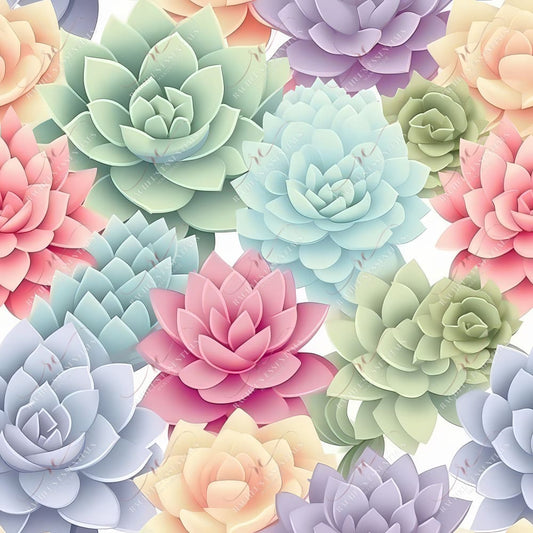 Succulent 4 - Ready To Press Sublimation Transfer Print Seamless Sublimation