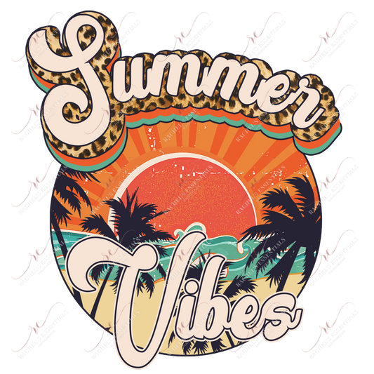 Summer Vibes - Ready To Press Sublimation Transfer Print Sublimation