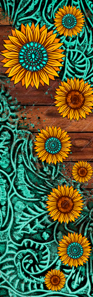 Sunflower With Vines - Vinyl Pen Wrap