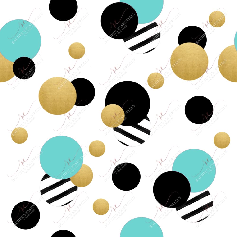 Teal Black Gold Dots - Vinyl Wrap