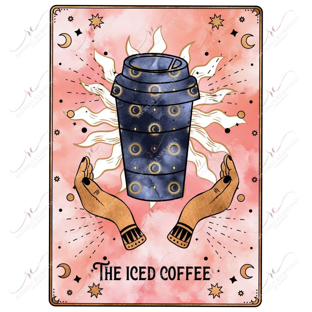 The Iced Coffee Tarot - Ready To Press Sublimation Transfer Print Sublimation