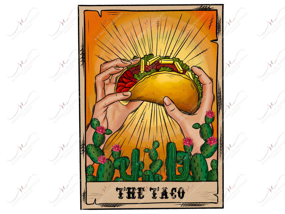 The Taco Tarot - Ready To Press Sublimation Transfer Print Sublimation