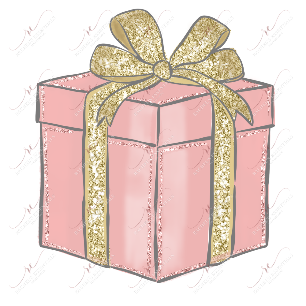 Vintage Christmas Present - Ready To Press Sublimation Transfer Print Sublimation