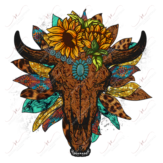 Western Skull - Ready To Press Sublimation Transfer Print Sublimation