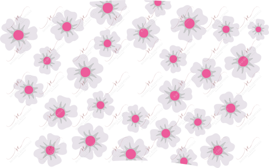 White Flowers - Cold Cup Wrap Cold