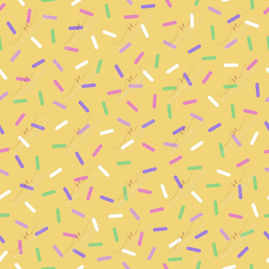 Yellow Mixed Sprinkles - Ready To Press Sublimation Transfer Print Sublimation