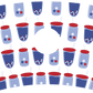 4th of July soda - cold cup wrap