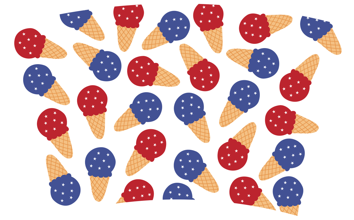 4th of July ice cream no hole - cold cup wrap