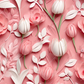 3D Pink Floral - Vinyl Wrap Seamless Vinyl