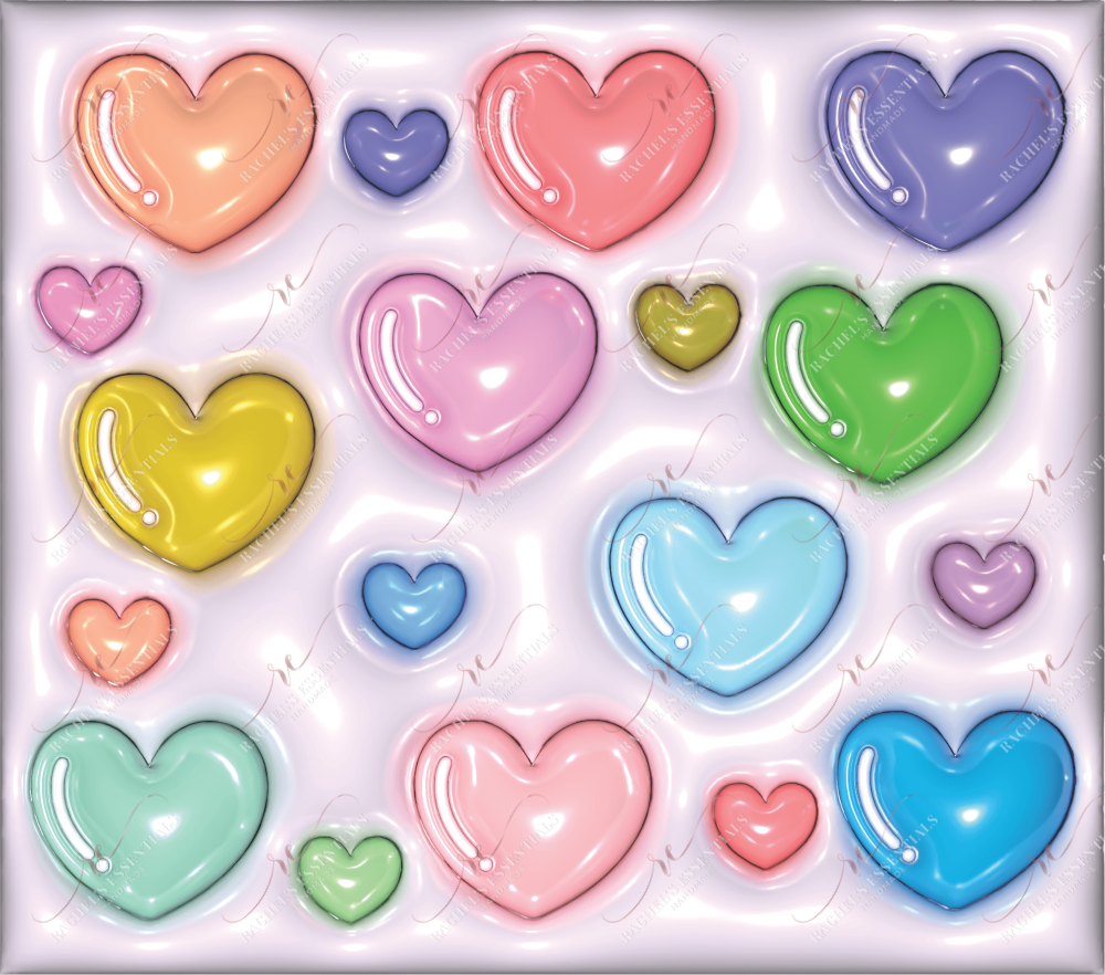 3D Puffy Hearts- Vinyl Wrap Vinyl