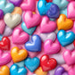 3D Puffy Hearts- Vinyl Wrap Seamless Vinyl