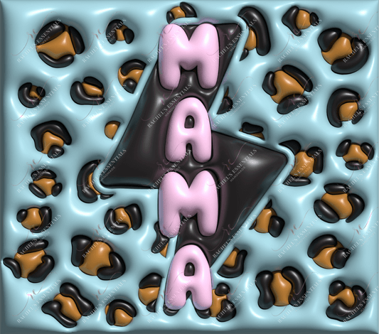 3D Puffy Leopard Lightning Mama- Vinyl Wrap Vinyl