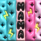 3D Puffy Striped Lightning Mama- Vinyl Wrap Vinyl