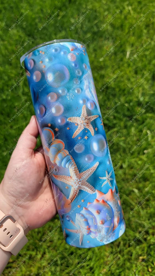 3D Shell Shimmer Tumbler