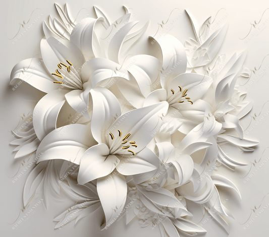 3D White Floral - Vinyl Wrap Vinyl