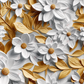 3D Yellow Floral - Vinyl Wrap Seamless Vinyl